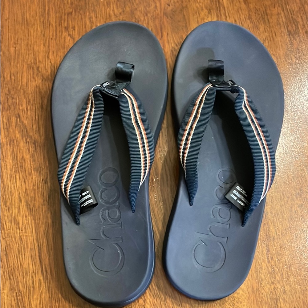 Chaco Dark Blue Sandals with Striped Straps